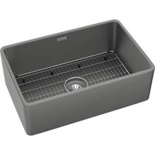 Elkay SWUF28179MGC - Fireclay 30'' x 19-15/16'' x 9-1/8'', Single Bowl Farmhouse Sink Kit