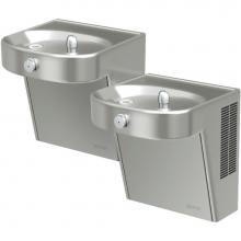 Elkay VRCHDTLDDSFC - Elkay Cooler Wall Mount Bi-Level ADA Non-Filtered, Non-Refrigerated Stainless