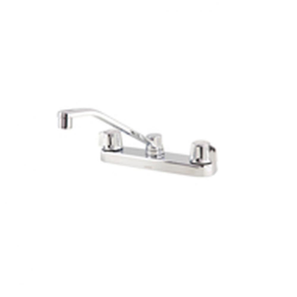 Gerber Classics 2H Kitchen Faucet Deck Plate Mounted w/out Spray & w/ Metal Fluted Handles &am