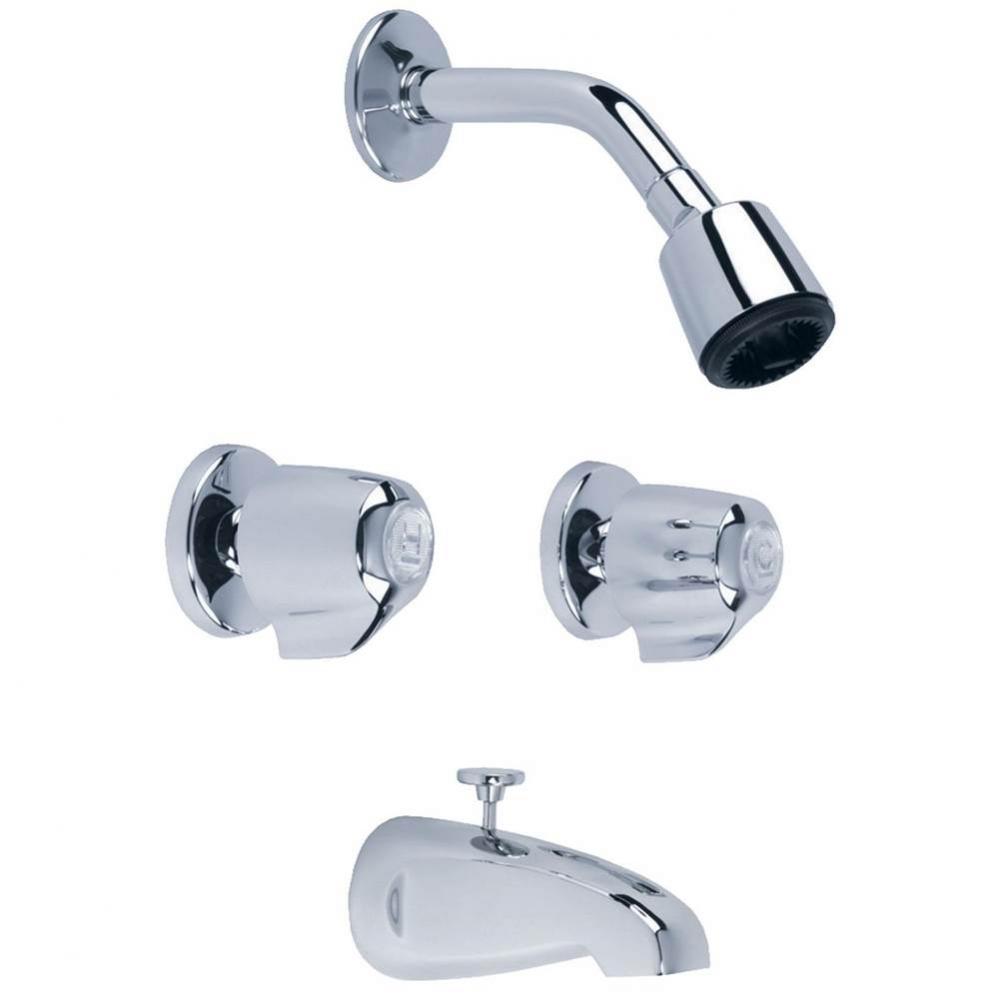 Gerber Classics 6 Inch Centers Two Handle Tub & Shower Fitting 1.75gpm Chrome