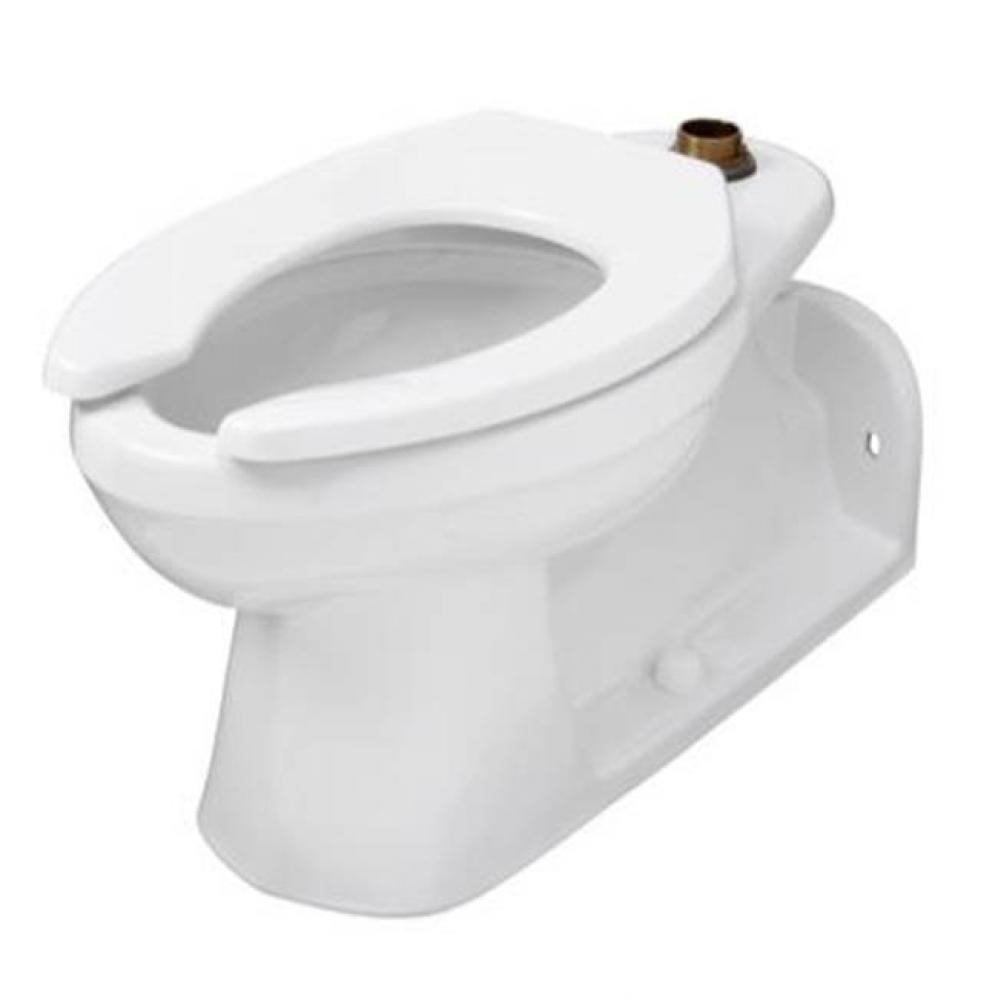 1.6gpf Elongated Floor Mount Back Outlet Top Spud Bowl 4 -1/4'' Vertical Rough-In White