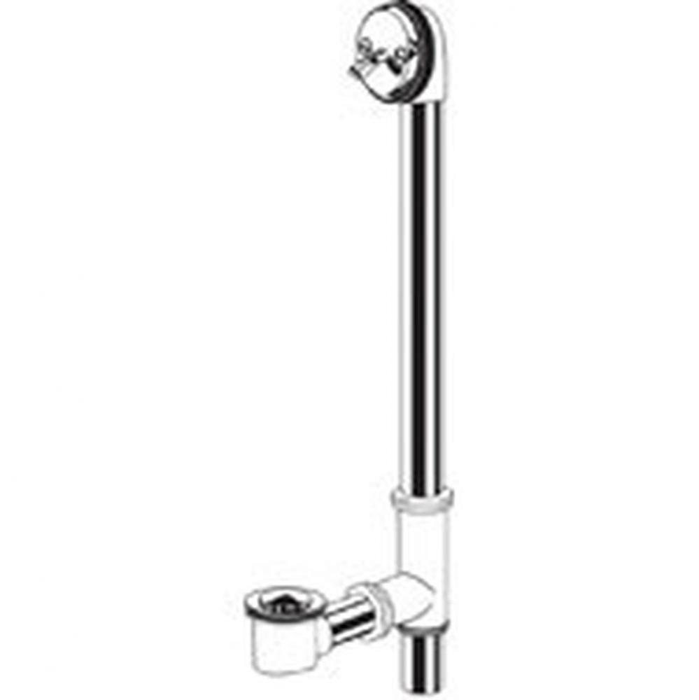 Gerber Classics Pop-up Drain for Roman Tub with Female Outlet Tee and Retaining Ring Chrome
