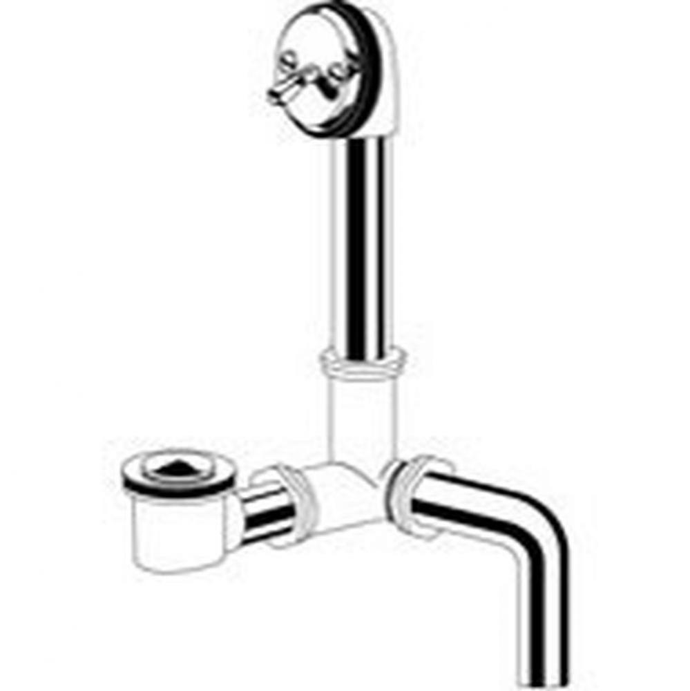 Gerber Classics Pop-up Side Outlet 20 Gauge Drain for Standard Tub with Brass Nuts Chrome