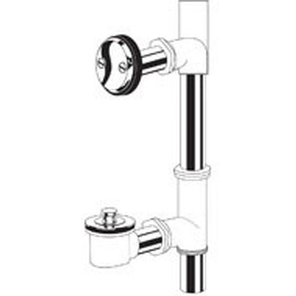 Gerber Classics Lift & Turn Thru-Wall Drain for Standard Tub with ''Clean Out Here&a
