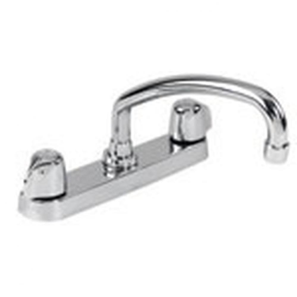 Gerber Classics 2H Kitchen Faucet Deck Plate Mounted w/ Metal Handles & Tubular Spout 1.75gpm