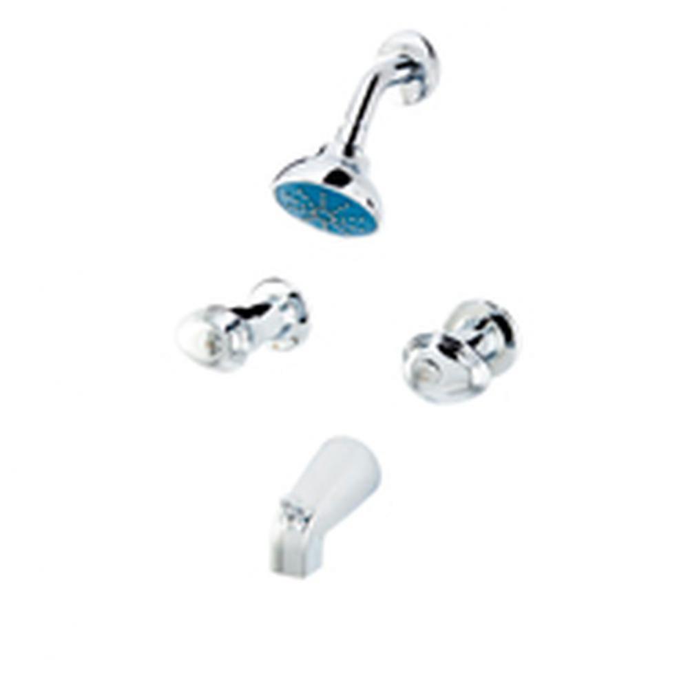Gerber Hardwater Two Handle Threaded Escutcheon Tub & Shower Fitting with Threaded Diverter Sp