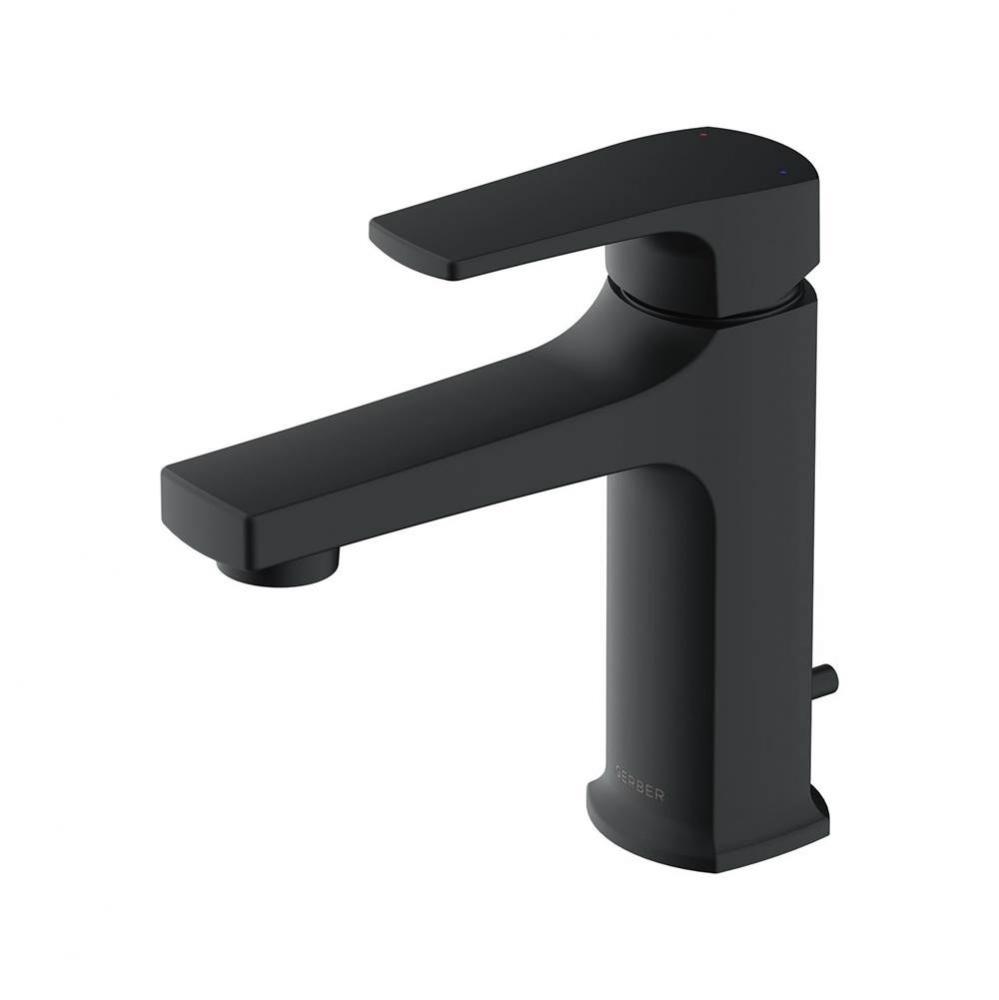 Tribune 1H Lavatory Faucet Single Hole Mount w/ 50/50 Pop-Up Drain 1.2gpm Satin Black