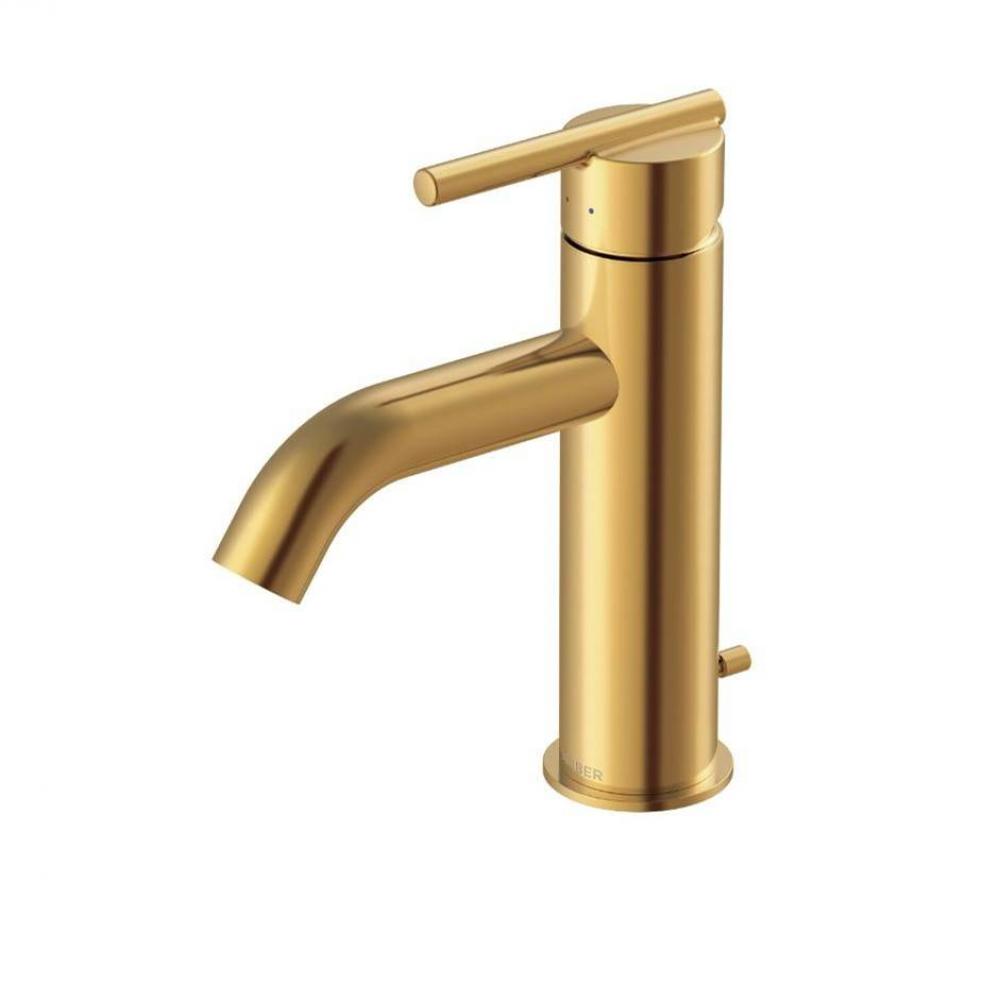Parma 1H Lavatory Faucet w/ Metal Pop-Up Drain & Optional Deck Plate Included 1.2gpm Brushed B