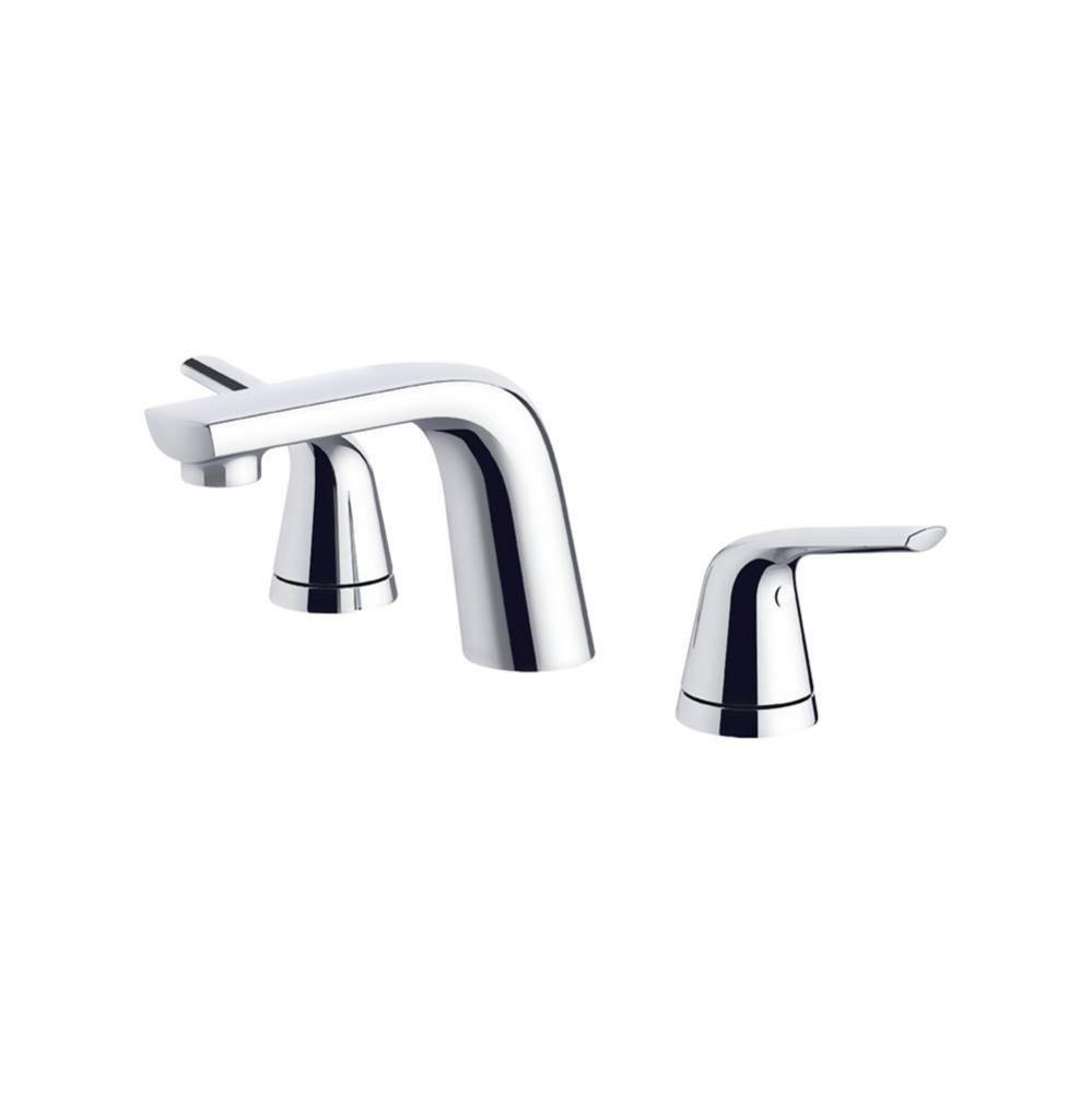 Lemora 2H Widespread Lavatory Faucet w/ Metal Touch-Down Drain 1.2gpm Chrome