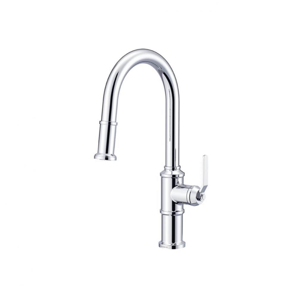 Kinzie 1H Pull-Down Kitchen Faucet w/ Snapback Retraction 1.75gpm Chrome