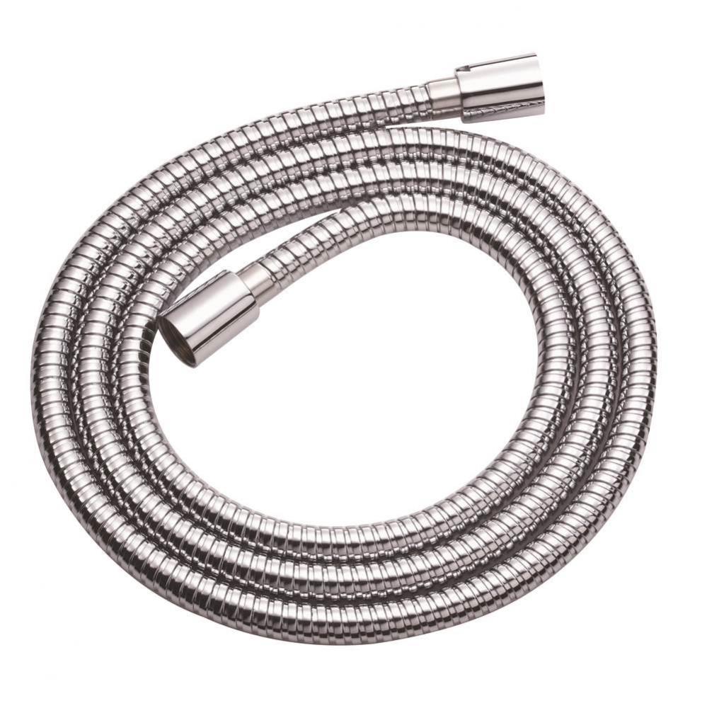 72'' All Metal Interlock Shower Hose w/ Brass Conicals Chrome