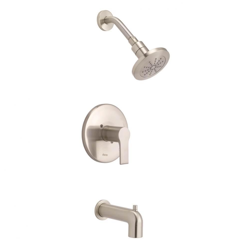 South Shore 1H Tub And Shower Trim Kit And Treysta Cartridge W/ Diverter On Spout 2.0Gpm Brushed N