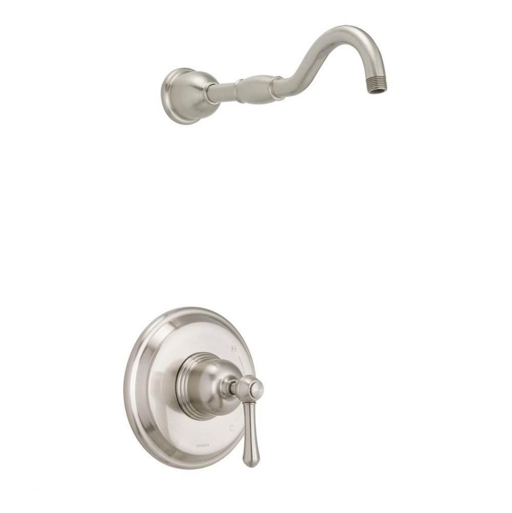 Opulence 1H Shower Only Trim Kit & Treysta Cartridge Less Showerhead Brushed Nickel