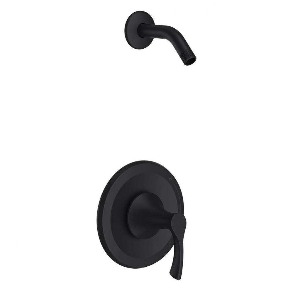 Antioch 1H Shower Only Trim Kit & Treysta Cartridge Less Showerhead Satin Black