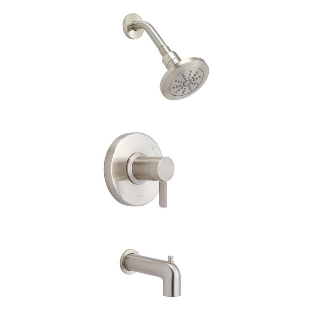 Amalfi 1H Tub & Shower Trim Kit w/Diverter on Spout & Treysta Cartridge 1.75gpm Brushed Ni