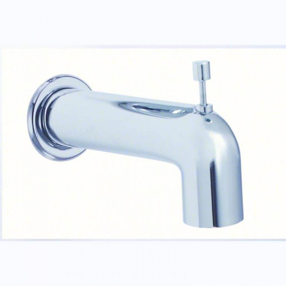 Parma Wall Mount Tub Spout with Diverter Chrome