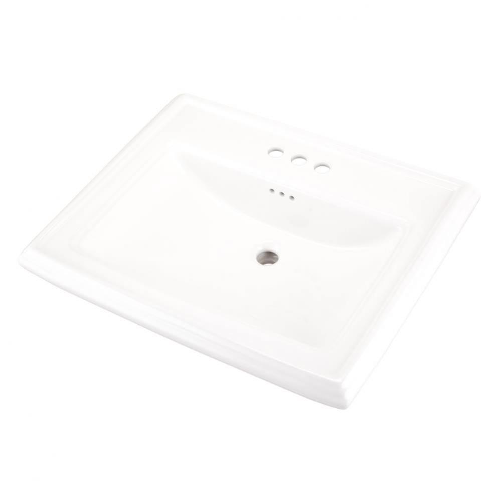 Logan Square Standard Ped Lav 27.38''x21.25'' 4''CC White