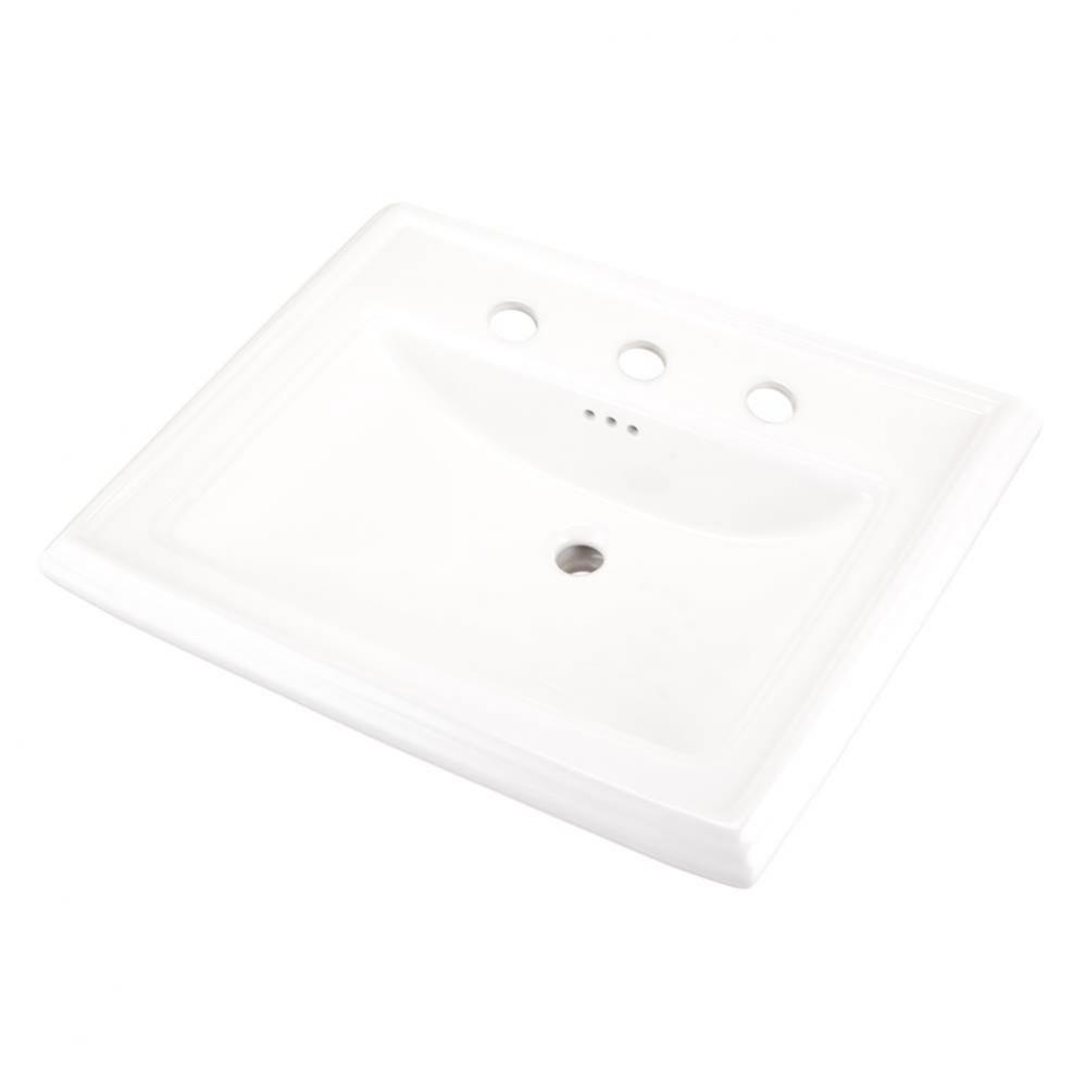 Logan Square Standard Ped Lav 27.38''x21.25'' 8''CC White