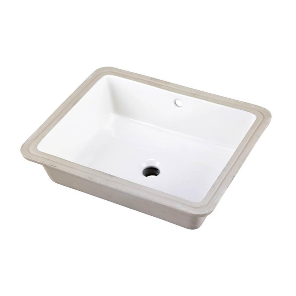 Wicker Park Square Petite Undercounter Lav 19.63''x15.5'' White