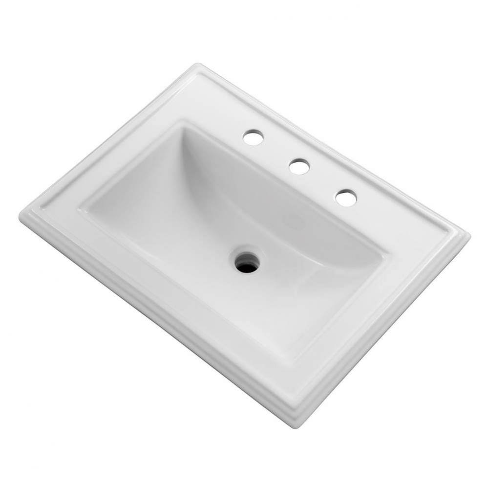 Logan Square S-Rim Lav 23.63''x18.13'' 8''CC White