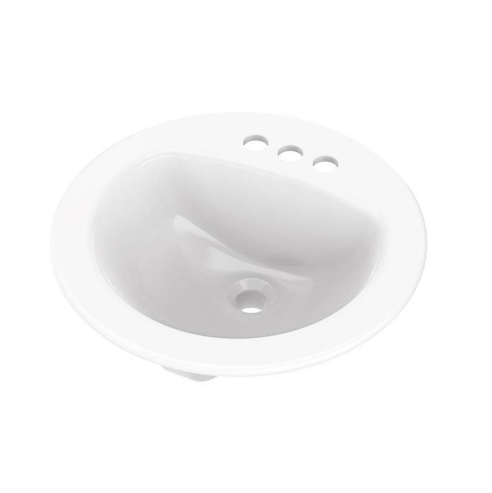 Maxwell S-Rim Lav 19''Round 4''CC in Trapezoid Carton White