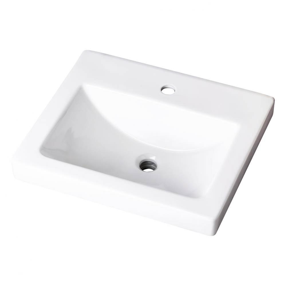 Wicker Park Countertop Lavatory 22-1/16''x17-3/4'' Rectangle with U-Shaped Bas
