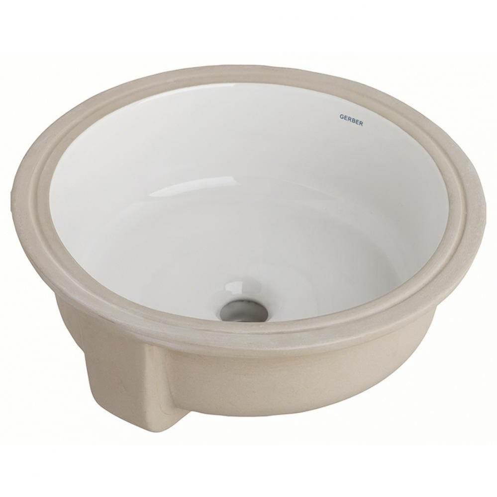 Luxoval Undercounter 16'' x 16'' Round Lav White