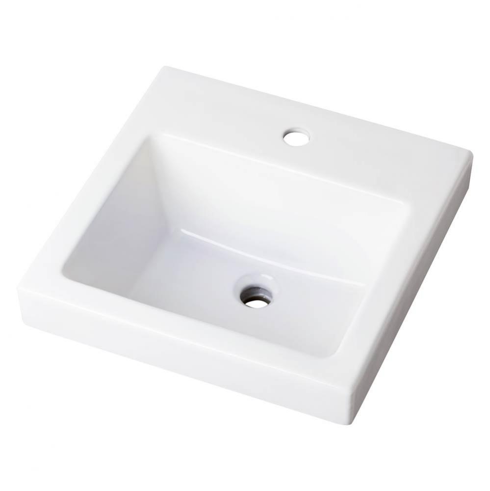 Wicker Park Countertop Lavatory 21''x18'' Rectangle Single Hole White