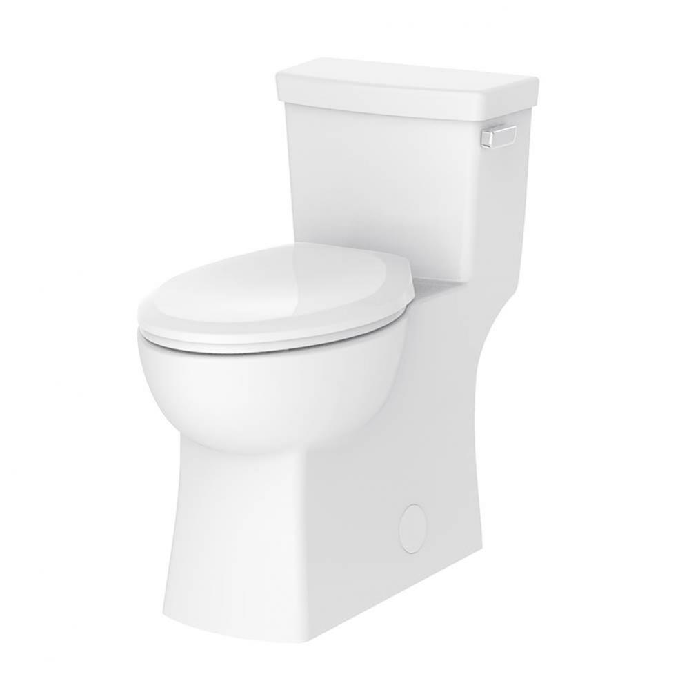 Burr Ridge 1.28gpf ADA EL 1pc CT Toilet 12'' Rough-in Right Hand Lever White