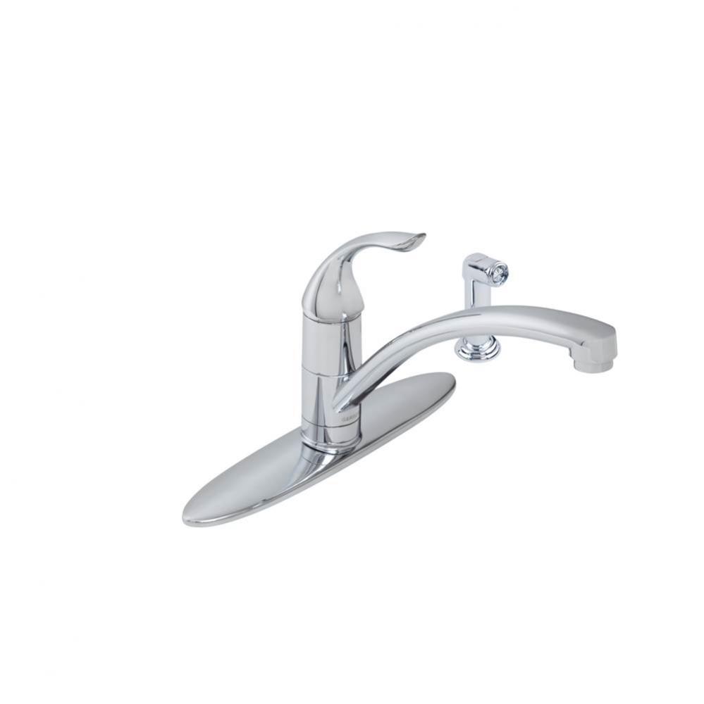Viper 1H Kitchen Faucet w/ Spray & Deck Plate 1.75gpm Aeration/2.2gpm Spray Chrome