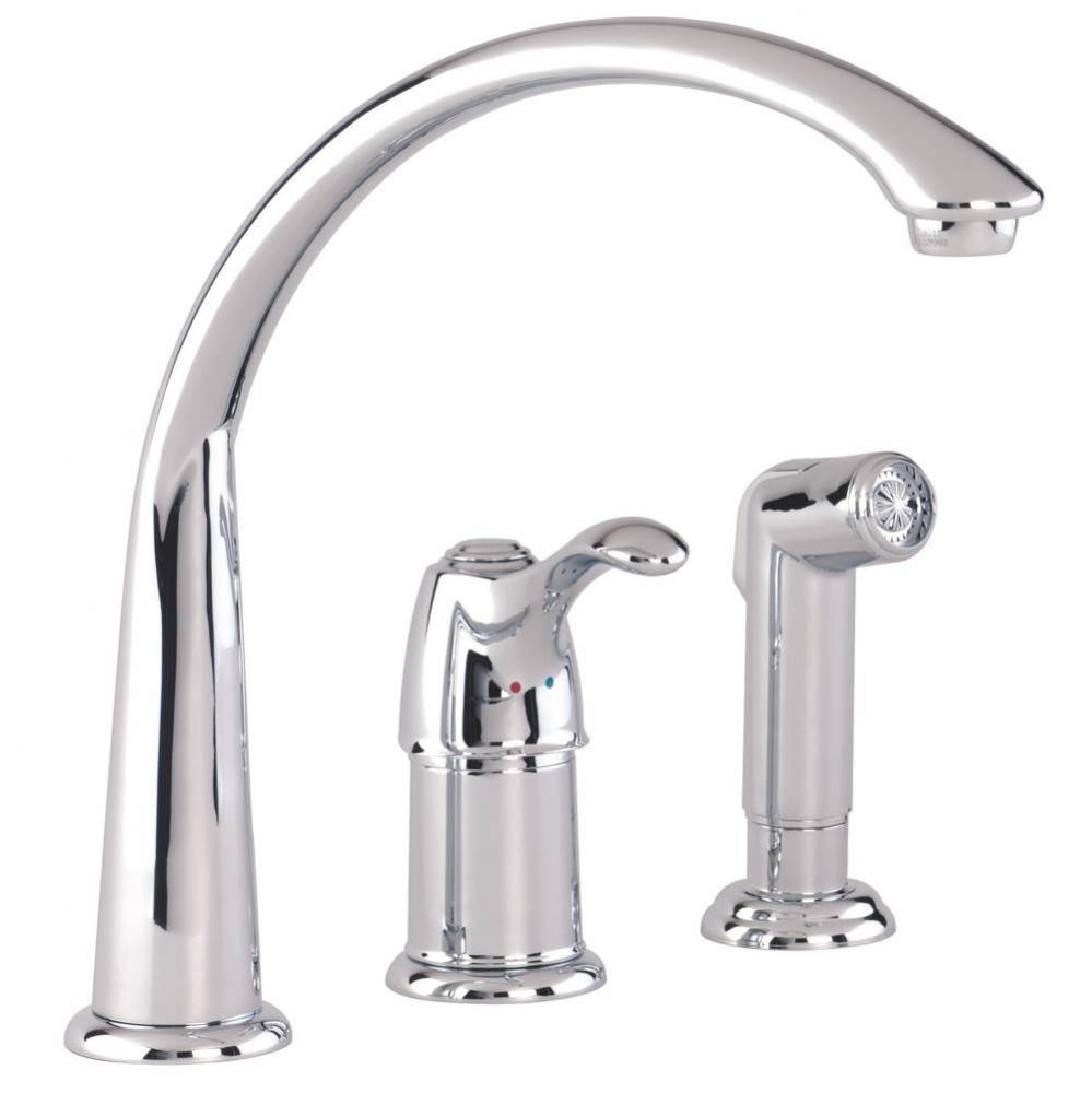 Allerton 1H Hi-Arc Kitchen Faucet w/ Spray 1.75gpm Aeration/2.2gpm Spray Chrome