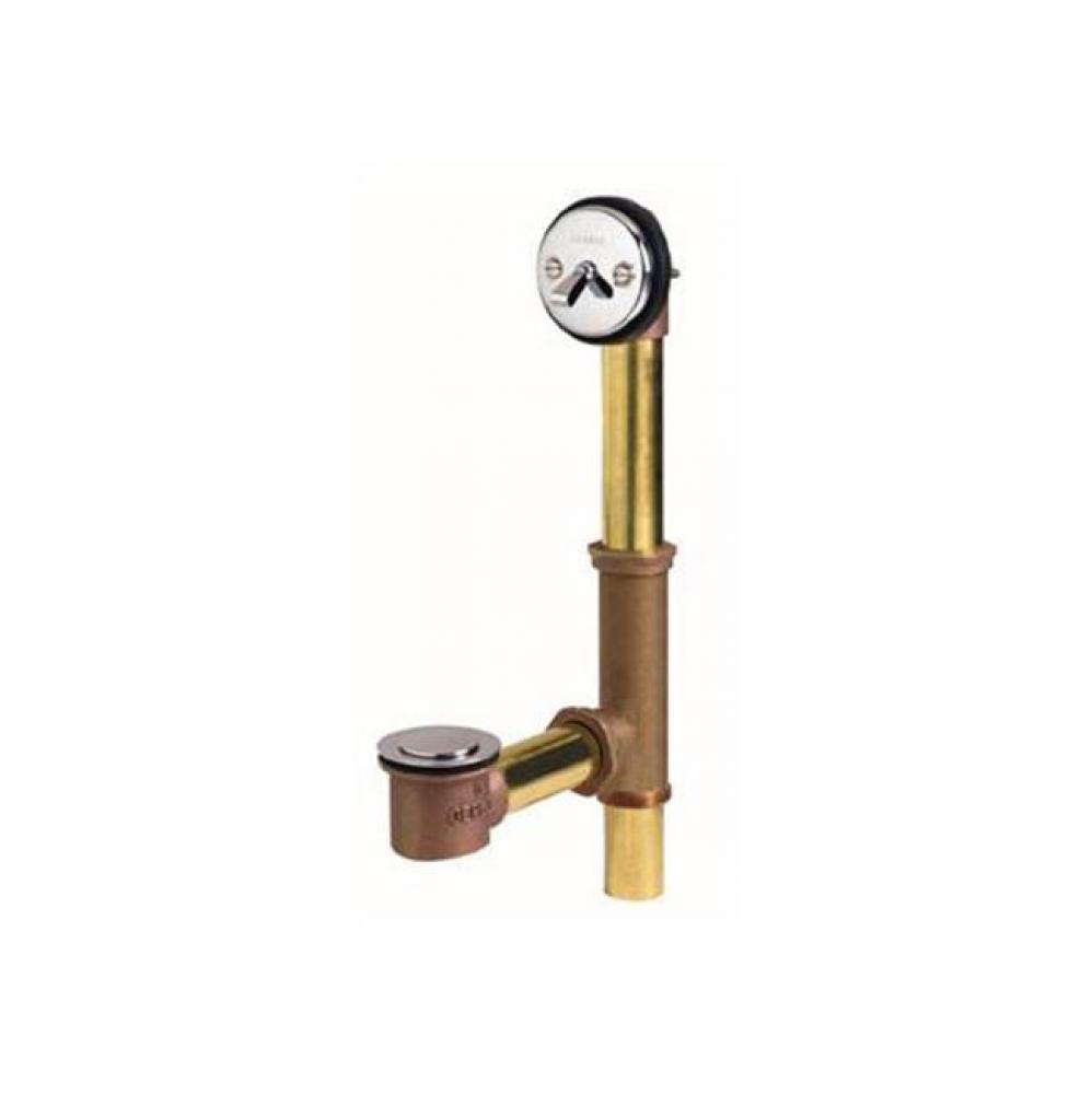 Gerber Classics Pop-up Fit-all 20 Gauge Drain for Standard Tub with Brass Nuts Chrome