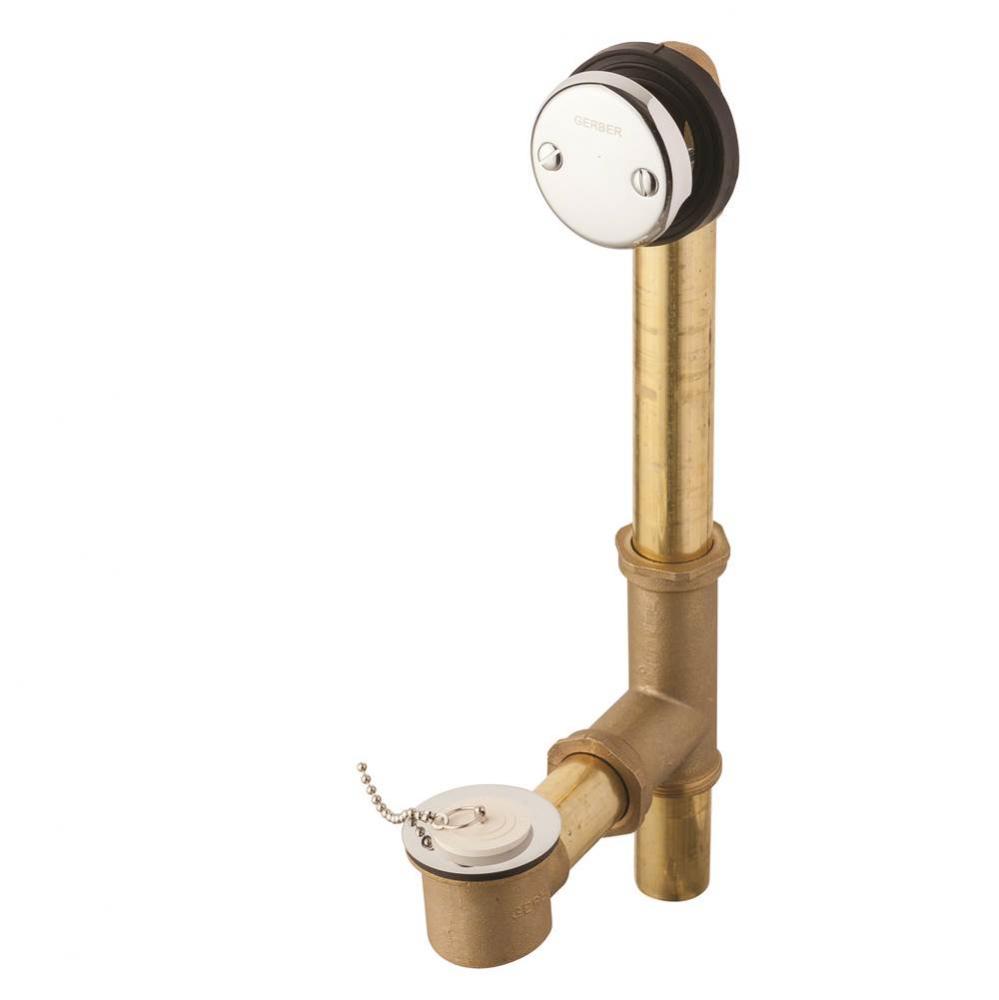 Gerber Classics Chain & Stopper Fit-all Drain for Standard Tub with Horizontal Installation Ch