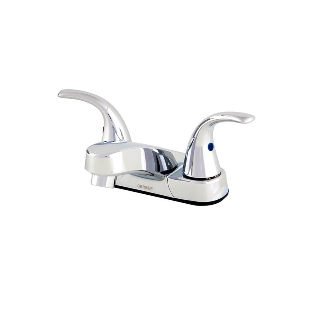 Maxwell SE 2H Centerset Lavatory Faucet w/ Metal Lever Handles & Less Drain 1.2gpm Chrome