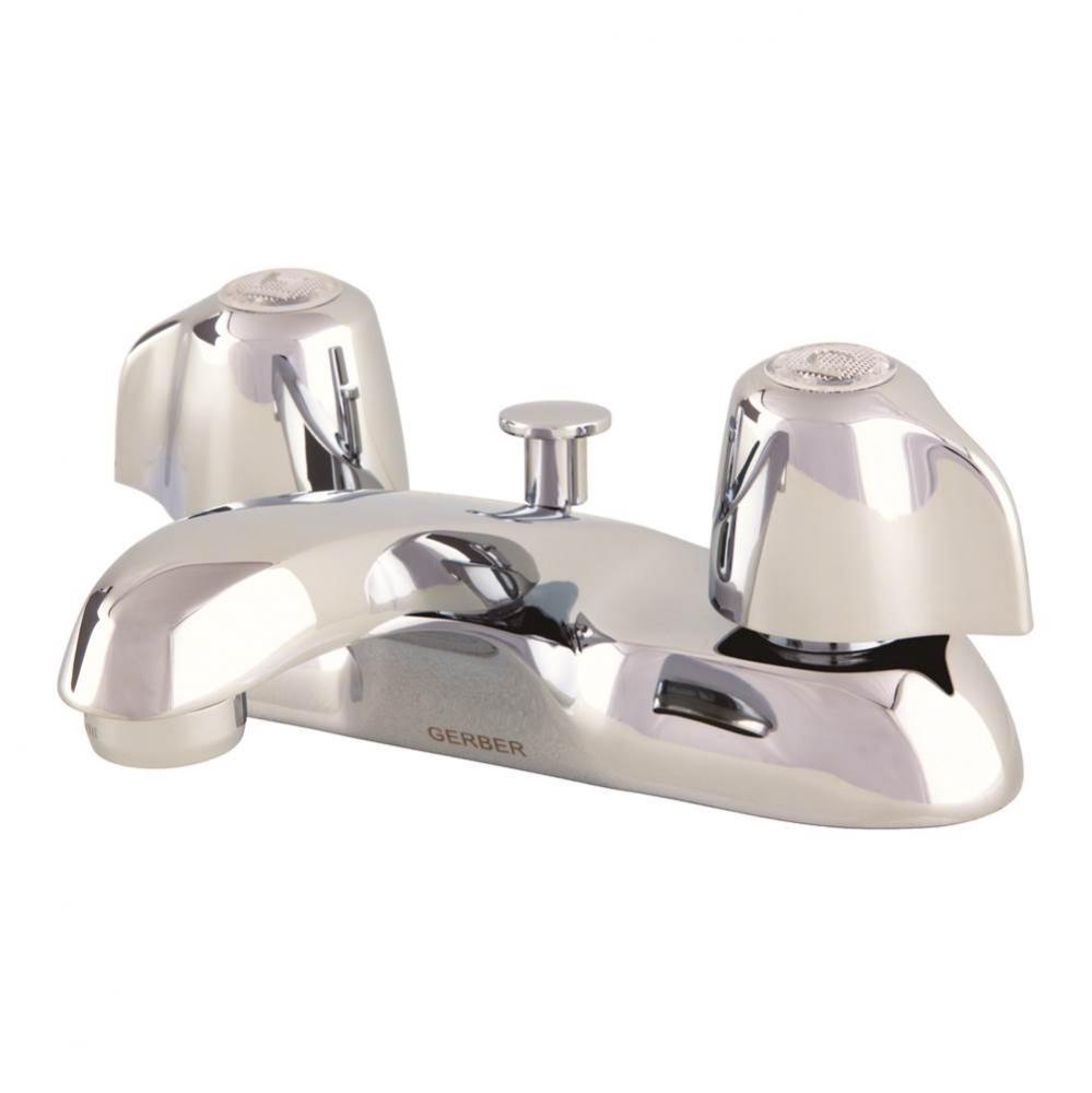 Gerber Classics 2H Centerset Lavatory Faucet w/ Metal handles w/ Pop-Up Hole & Stay 1.2gpm Chr