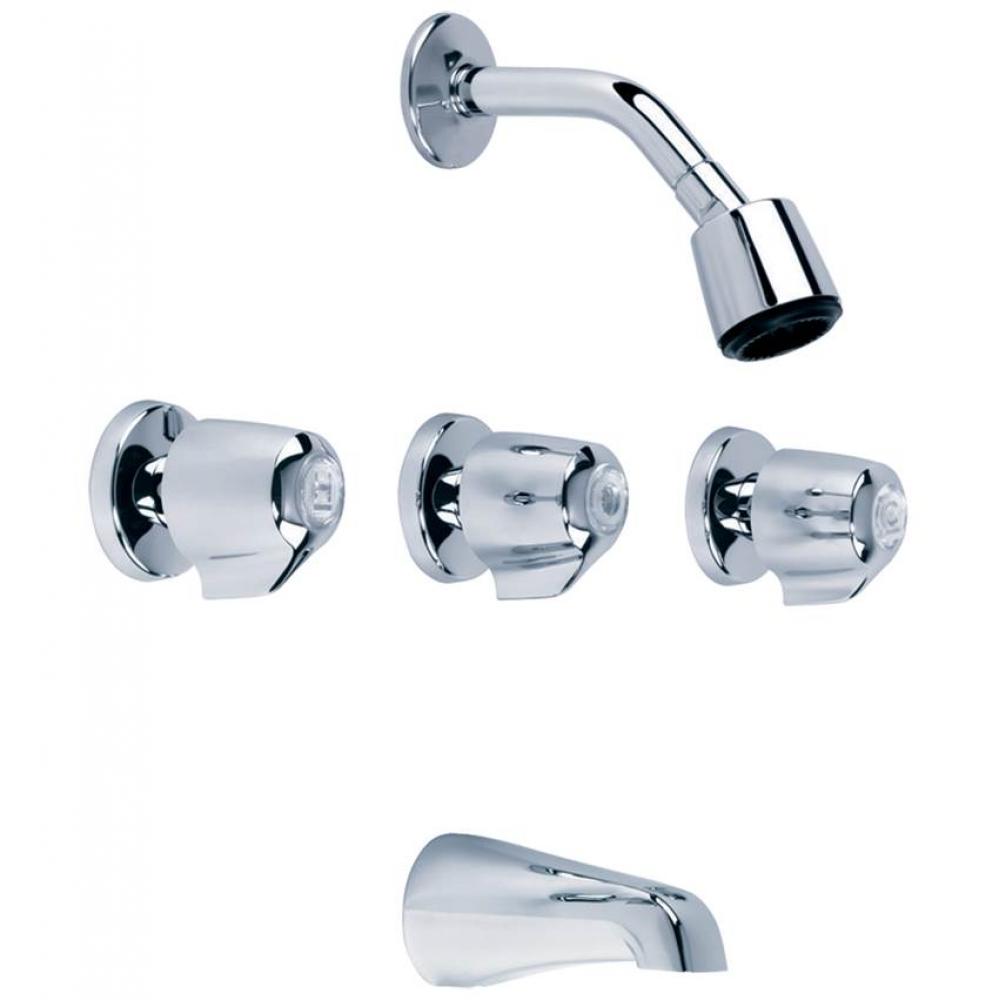 Gerber Classics Three Handle Sliding Sleeve Escutcheon Tub & Shower Fitting with IPS/Sweat Con