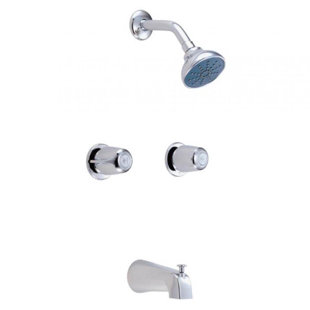 Gerber Classics Two Handle Threaded Escutcheon Tub & Shower Fitting with Sweat Connections 1.7