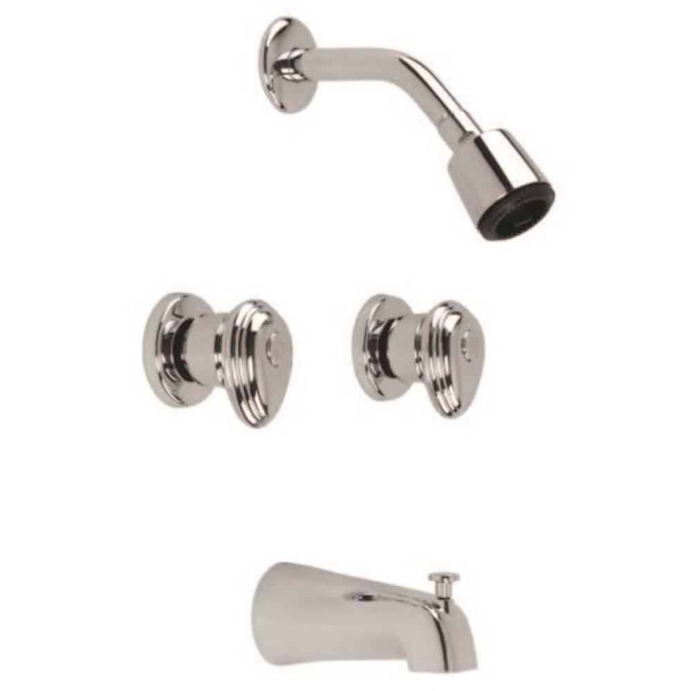Gerber Hardwater Two Handle Sliding Sleeve Escutcheon Tub & Shower Fitting with Slip Diverter