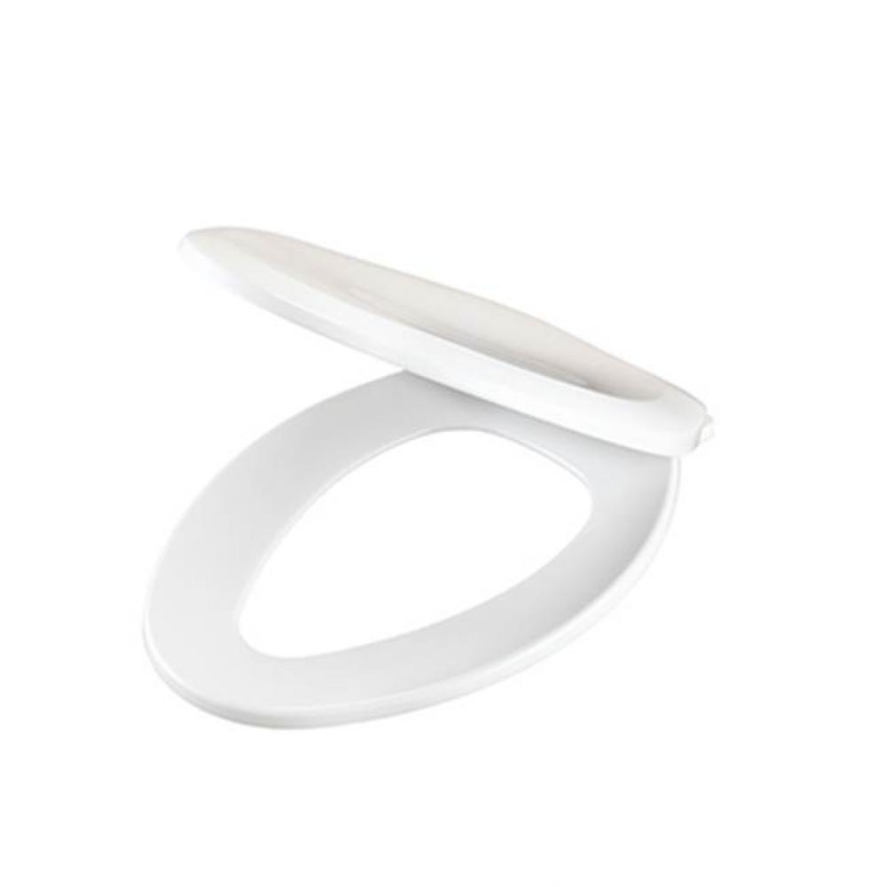 Elongated Non-Slow Close Toilet Seat with Adjustable Mounting White