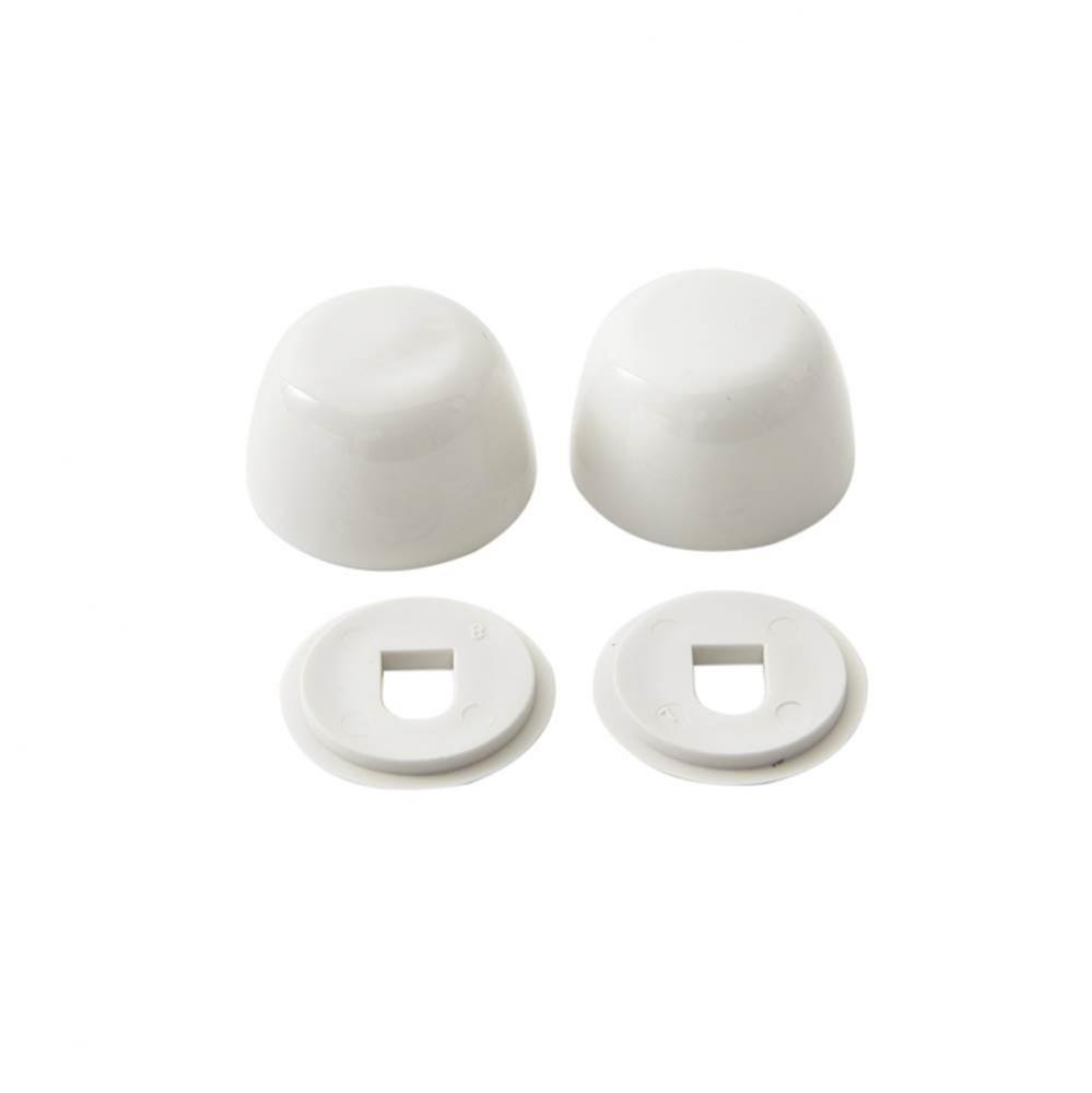 Bowl Bolt Caps & Washers for All Gerber Gravity Toilets Plastic (Bag of 2) White