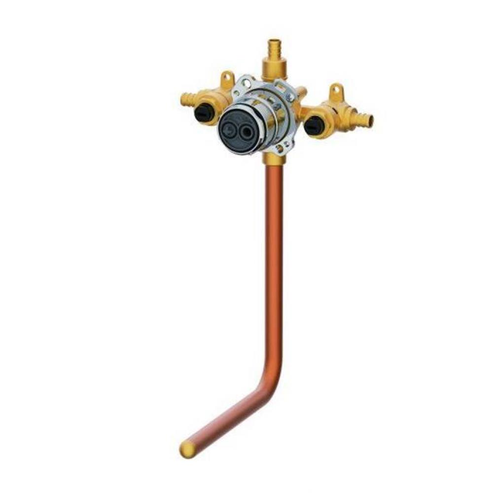 Treysta Tub & Shower Valve- Horizontal Inputs WITH Stops WITH Stub-out - IPS/Sweat