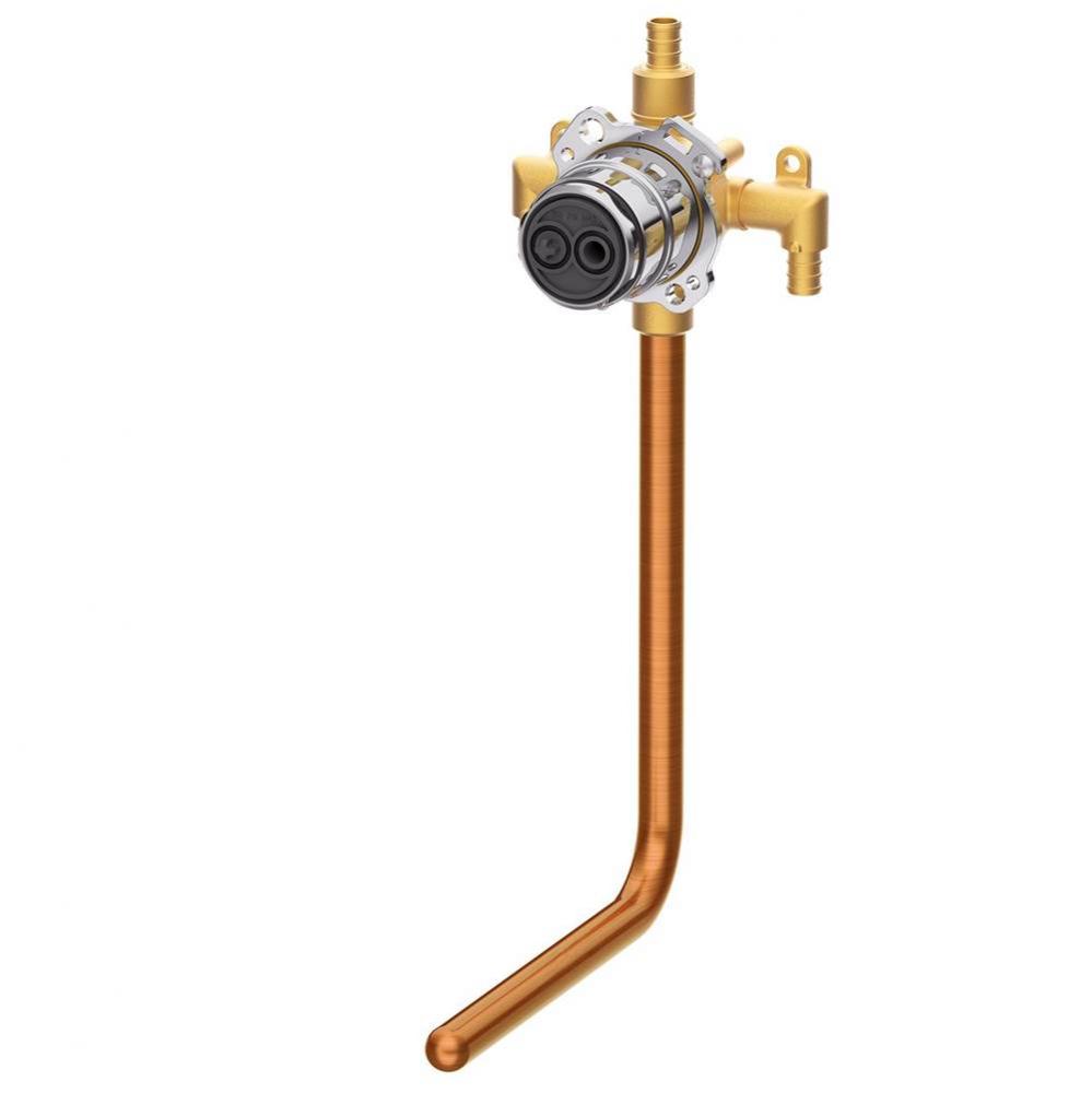 Treysta Tub & Shower Valve- Vertical Inputs WITHOUT Stops WITH Stub-Out- Crimp Pex
