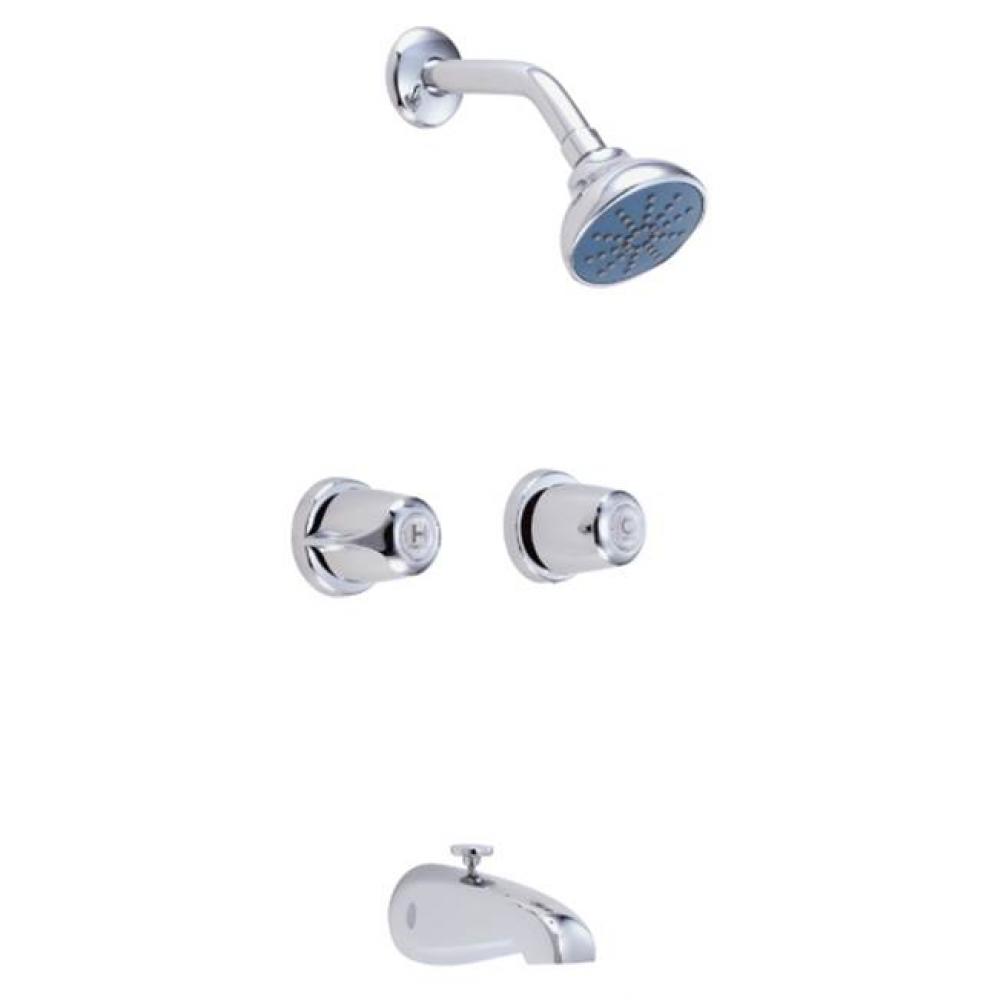 Gerber Classics 6 Inch Centers Two Metal Handle Two Handle Shower Only Fitting 1.75gpm Chrome