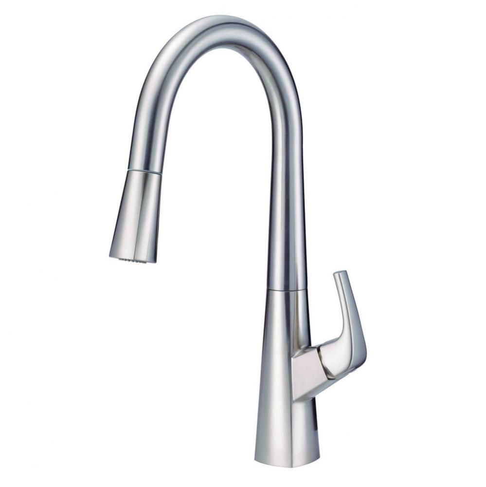 Vaughn 1H Pull-Down Kitchen Faucet w/ Snapback 1.75gpm Stainless Steel