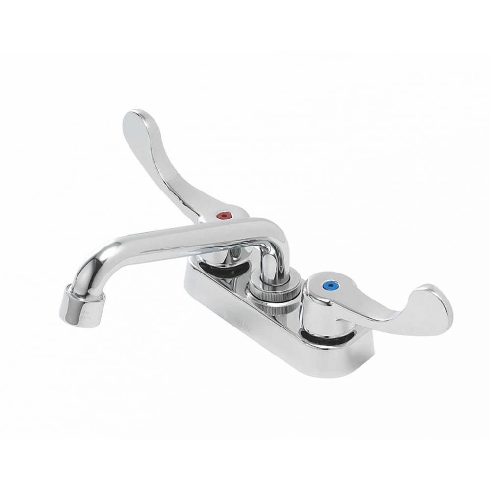 Commercial Two Wrist Blade Handle Laundry Tub Faucet Chrome