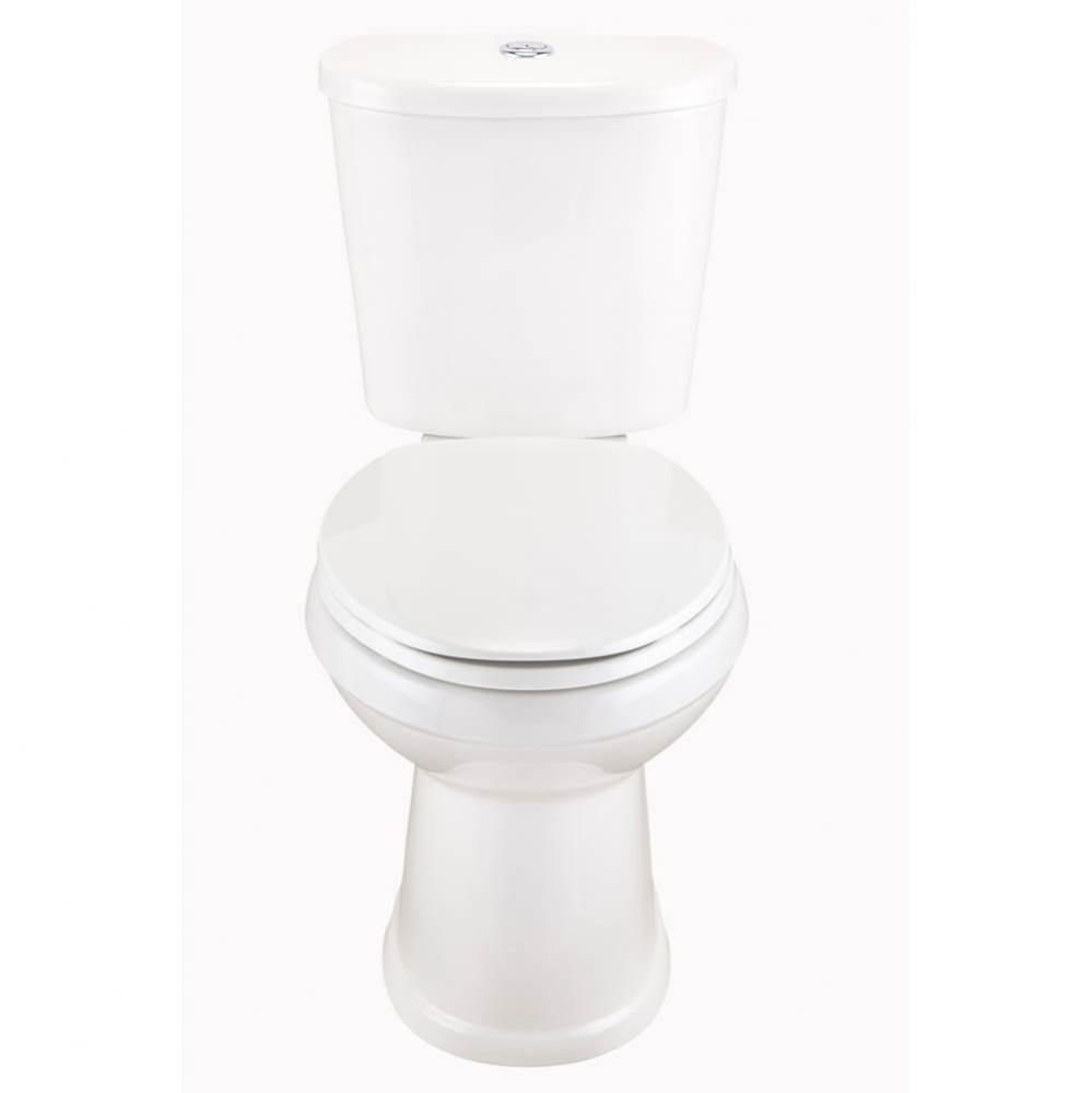 Maxwell SE Dual Flush 1.1/1.6gpf EL 10'' RI Combo: GSE21162 Bowl w/ GDF28195 Tank White