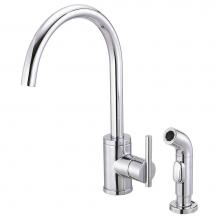 Gerber Plumbing D401058 - Parma 1H Kitchen Faucet w/ Spray 1.75gpm/2.2gpm Chrome