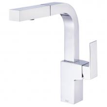 Gerber Plumbing D404562 - Mid-Town Trim Line 1H Pull-Out Kitchen Faucet w/ SnapBack Retraction 1.75gpm Chrome