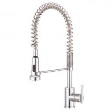 Gerber Plumbing D455258 - Parma 1H Pre-Rinse Spring Spout Kitchen Faucet 1.75gpm Chrome