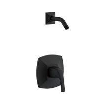 Gerber Plumbing D500518LSBSTC - Vaughn 1H Shower Only Trim Kit & Treysta Cartridge Less Showerhead Satin Black